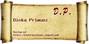 Dinka Primusz névjegykártya